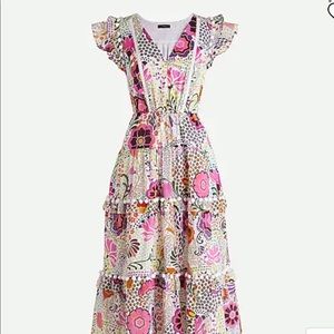 JCREW Pom Pom Dress in Ratti Retro Floral
